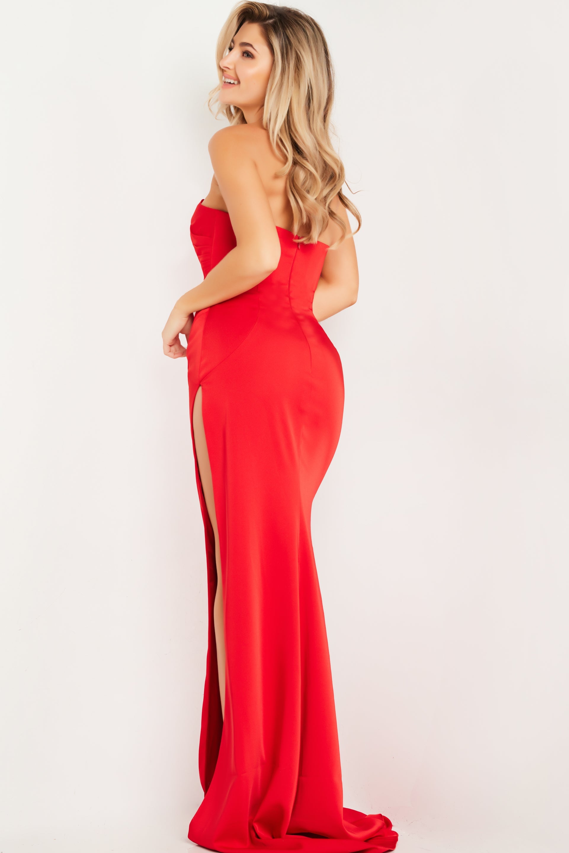 Jovani 26166 Ruched Fitted Long Formal Prom Dress