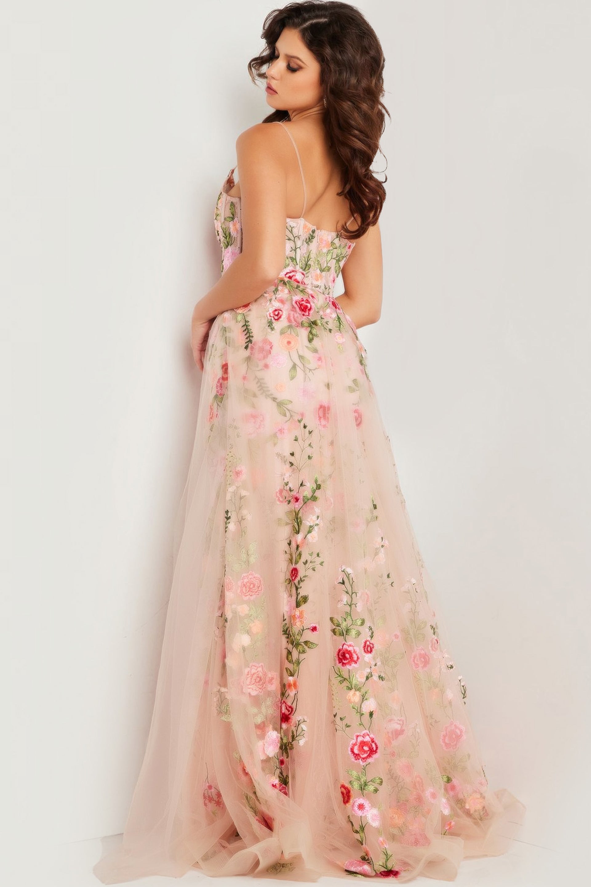 Jovani 26204 Fitted Overskirt Long Formal Prom Dress