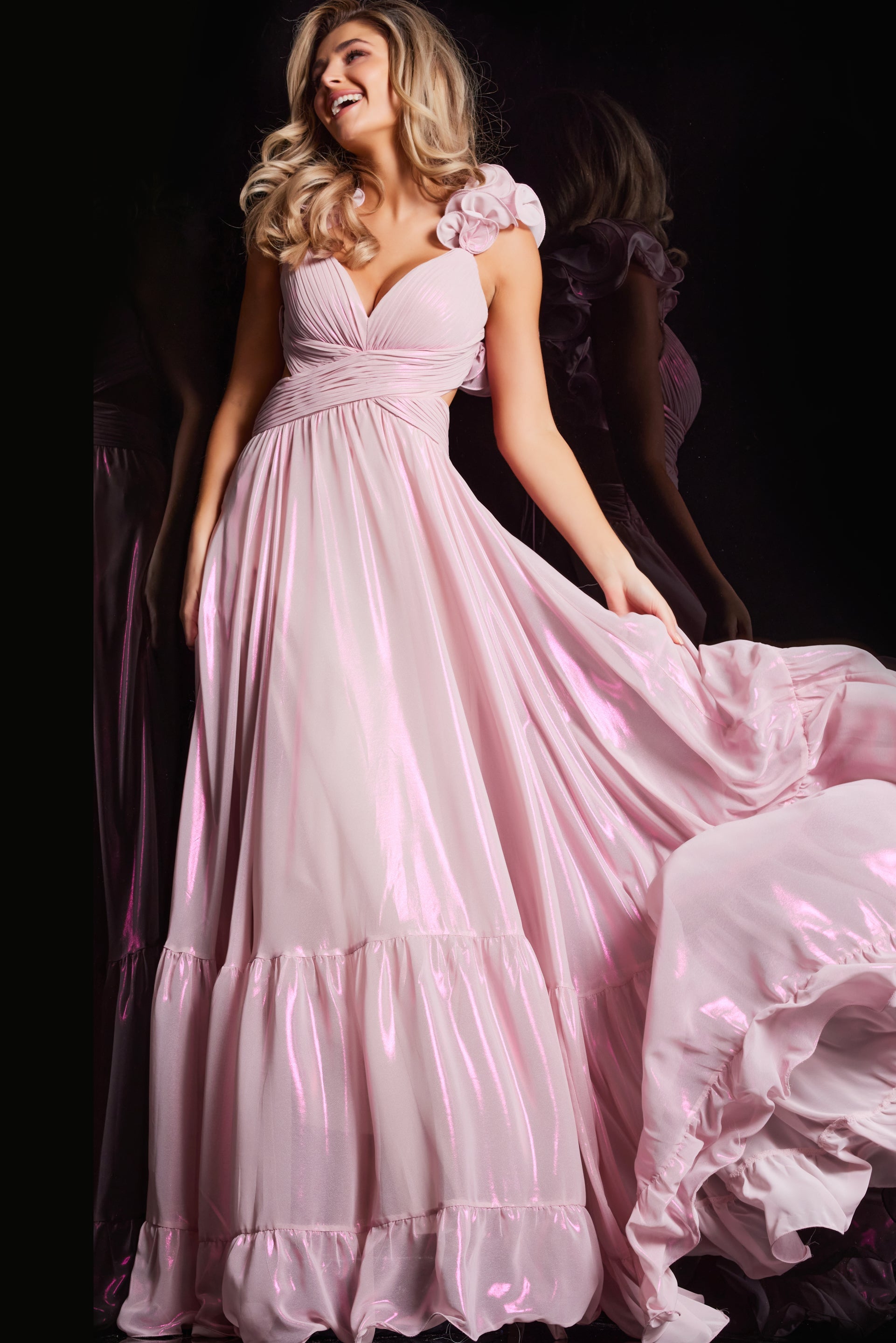 Jovani 26248 Pleated Bust Long Formal Prom Dress