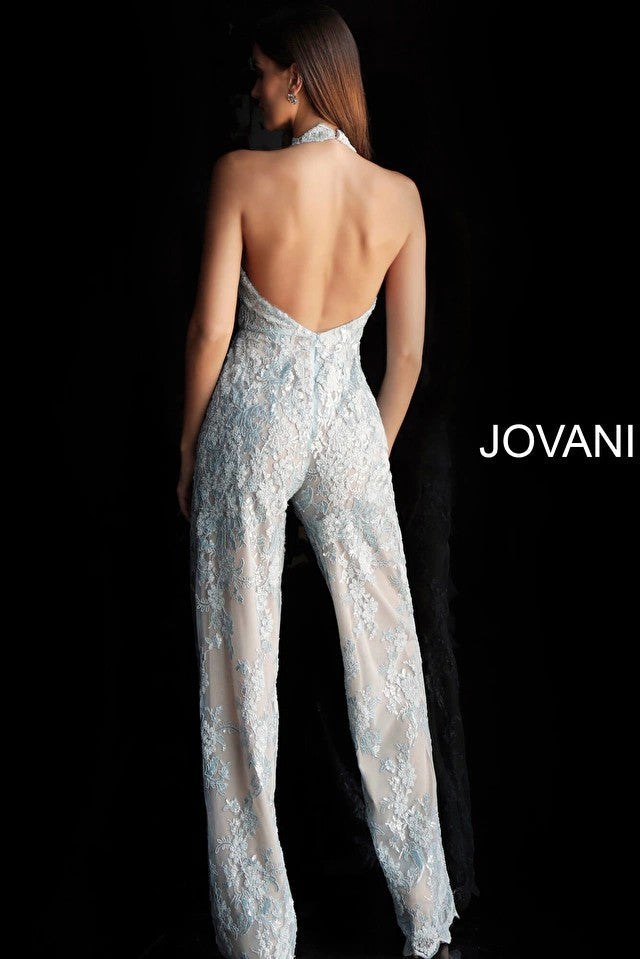 Jovani 60124 Long Formal Overskirt Prom Jumpsuit