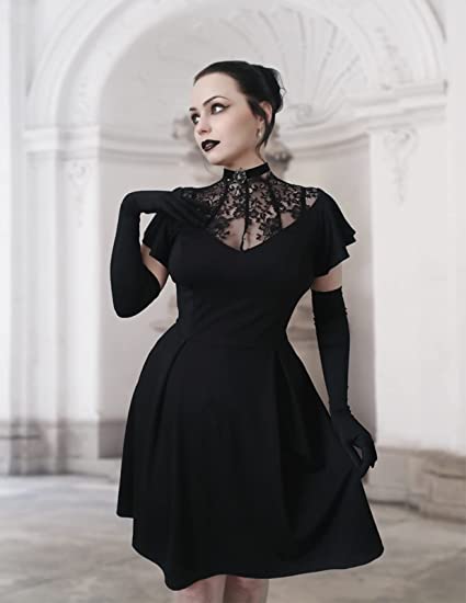 Halloween Gothic Dress Goth Lolita Y2K Mini Black Draped Bodycon Vintage Birthday for Women Satin Spring