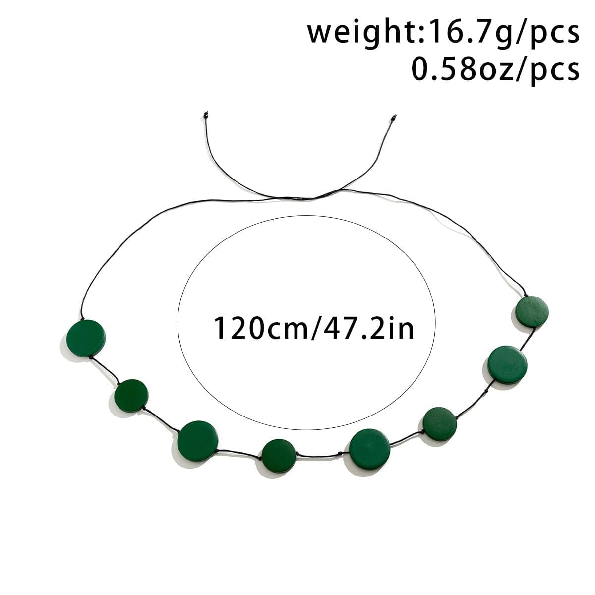 Minimalist Wooden Round Disk Wax String Waist Chain